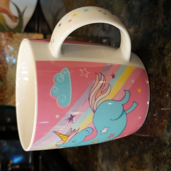 NaNa Unicorn Mug Cup Pastels German Es ist nie zu spät das einhorn zu satteln! - Picture 2 of 6